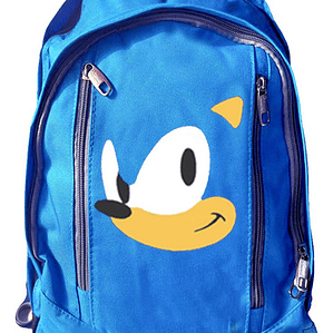 Mochila Sonic Face Azul Escolar Deportiva Paseos Grafimax