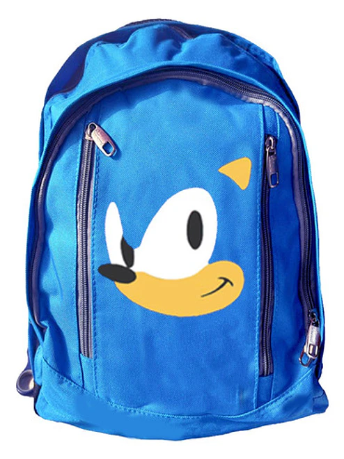 Mochila Sonic Face Azul Escolar Deportiva Paseos Grafimax 1