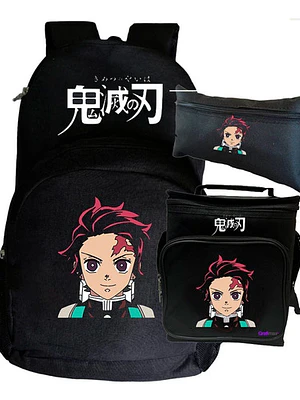 Mochila Tanjiro Kamado Pack Anime Lonchera Estuche Grafimax