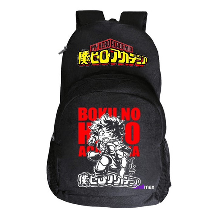 Mochila Boku No Hero Academia Anime 20 Litros Negra Grafimax 1