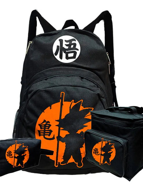 Mochila Dbz Goku Super Pack Lonchera Estuche Grafimax 1