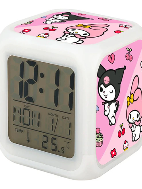 Reloj Kuromi Hello Kitty Despertador Led Digital Grafimax 1
