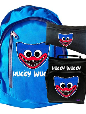 Pack Huggy Wuggy Poppy Playtime Mochila Lonchera Estuche