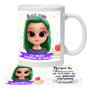 Tazón La Mejor Profesora Personalizado Grafimax