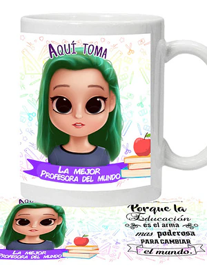 Tazón La Mejor Profesora Personalizado Grafimax