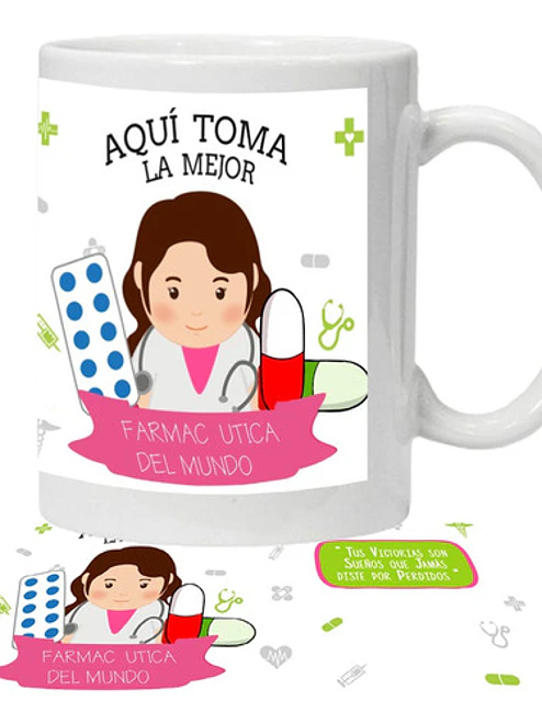 Tazón La Mejor Farmacéutica Personalizado Grafimax 1