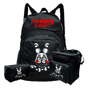 Pack Bonnie Five Nights At Freddy's FNAF Mochila Lonchera Estuche Videojuegos - Grafimax
