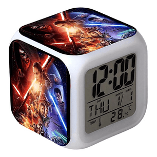 Reloj Star Wars Despertador Led Digital Luz Grafimax