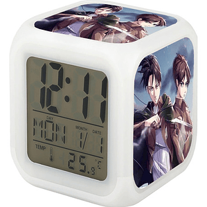 Reloj Attack On Titan Despertador Led Digital Luz Grafimax