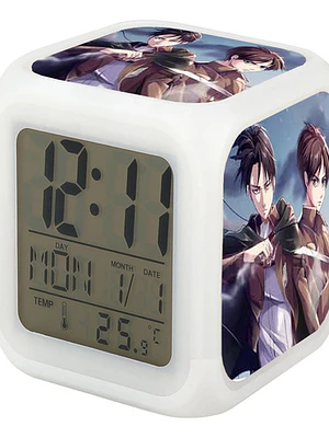 Reloj Attack On Titan Despertador Led Digital Luz Grafimax