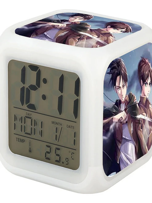 Reloj Attack On Titan Despertador Led Digital Luz Grafimax 1
