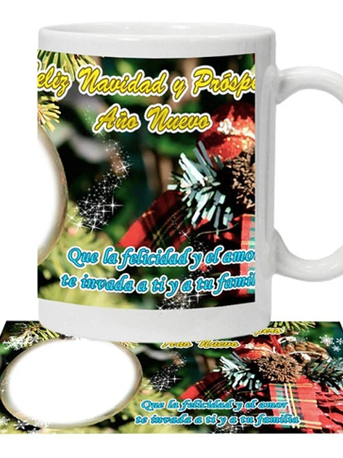 Tazón Feliz Navidad Y Año Nuevo Personalizado Grafimax 1
