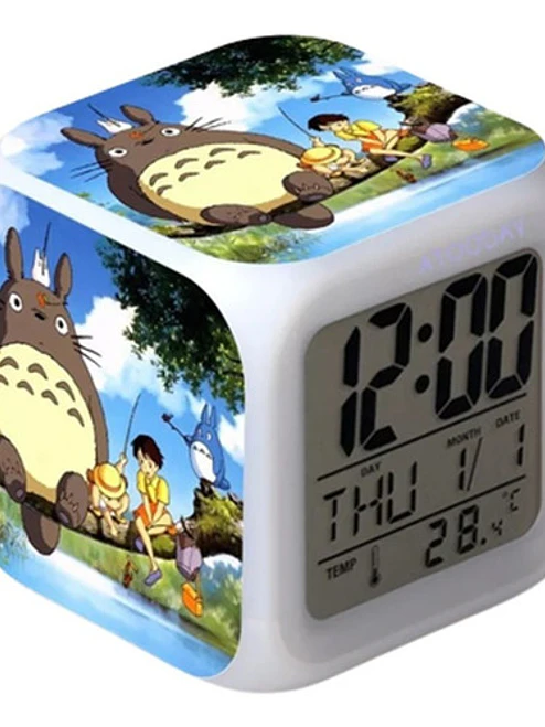 Reloj Totoro Despertador Led Digital Luz Grafimax 1