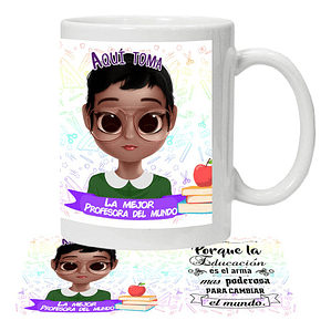Tazón Profesora La Educación Es Poderosa Grafimax