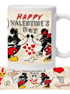 Tazón Taza Pareja Amor San Valentin Mickey Grafimax