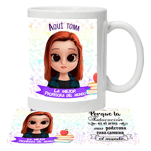 Tazón Profesora Educadora Colorina Grafimax