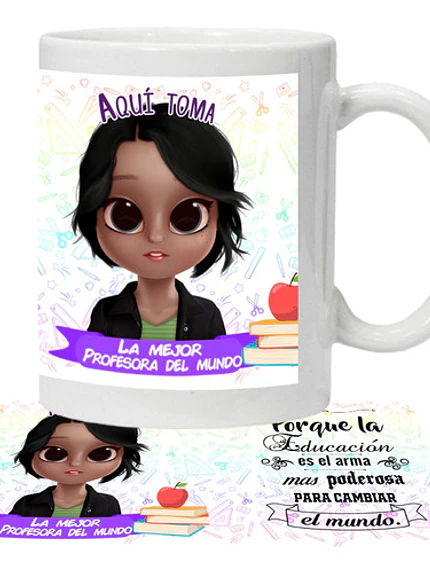 Tazón Personalizado Profesora Grafimax 1