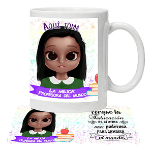 Tazón Profesora Personalizado Aquí­ Toma Grafimax