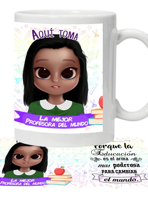 Tazón Profesora Personalizado Aquí­ Toma Grafimax 1