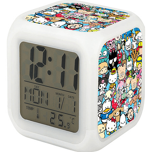 Reloj Hello Kitty Despertador Led Digital Luz Grafimax
