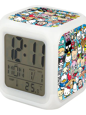Reloj Hello Kitty Despertador Led Digital Luz Grafimax