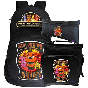 Mochila Escolar Grafimax Fnaf 20L Pack Lonchera Estuche