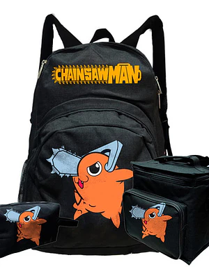 Mochila Pochita Chainsaw Man Pack Lonchera Estuche Grafimax