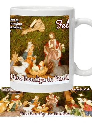 Tazón Feliz Navidad Dios Bendiga Tu Familia Grafimax
