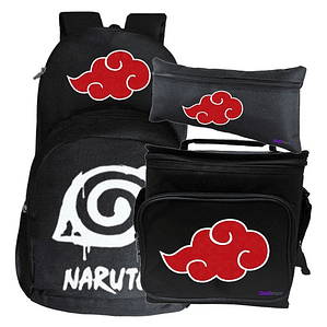 Mochila Naruto Shippuden Pack Lonchera Estuche Grafimax