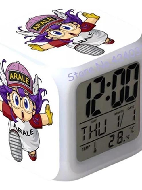 Reloj Arale Norimaki Despertador Led Digital Luz Grafimax 1
