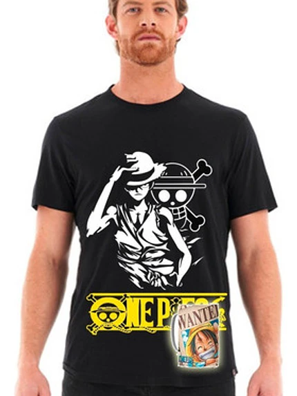 Polera One Piece Monkey D Luffy + Tazón Grafimax 1