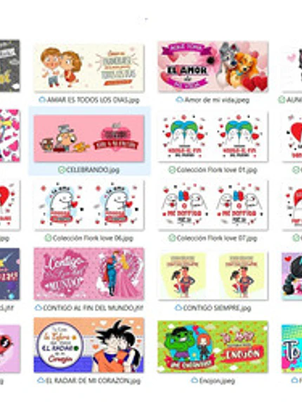 Pack 12 Tazones Amor Parejas San Valentin Grafimax 2