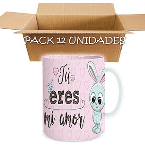 Pack 12 Tazones Dí­A Amor Parejas San Valentin 14 Grafimax