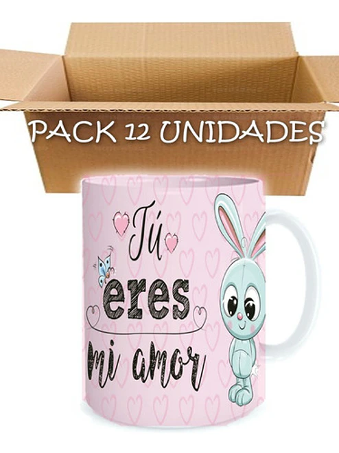 Pack 12 Tazones Dí­A Amor Parejas San Valentin 14 Grafimax 1