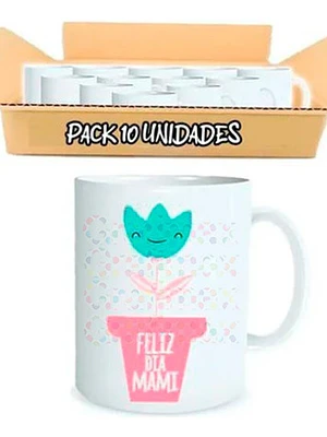 Pack 10 Tazones Dí­A De La Madre Mamá A Elección Grafimax