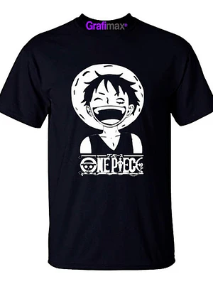 Polera One Piece Luffy Flag Caras Anime Faces Grafimax