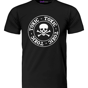 Polera Toxic Calavera Logo Grafimax