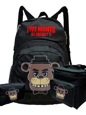 Pack Freddy Fnaf Mochila Lonchera Estuche Grafimax