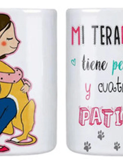 Tazón Mi Terapeuta Tiene Pelitos Y Cuatro Patitas Grafimax 1