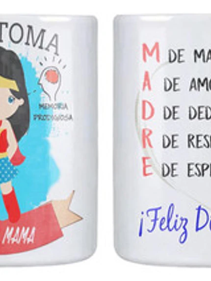 Tazón Dí­A De La Madre Aquí­ Toma Super Mamá Grafimax 1