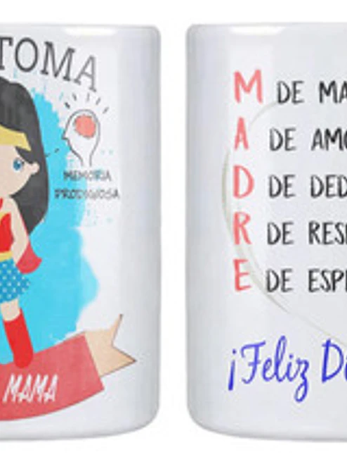 Tazón Dí­A De La Madre Aquí­ Toma Super Mamá Grafimax 1