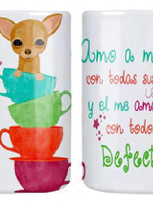 Tazón Amo A Mi Perro Con Todas Sus Pulgas Pet Lover Grafimax 1