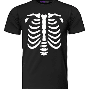 Polera Halloween Esqueleto Hombre - Grafimax
