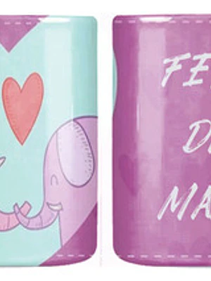Tazón Dí­A De La Madre Feliz Dí­A Mamá Elefantes Grafimax
