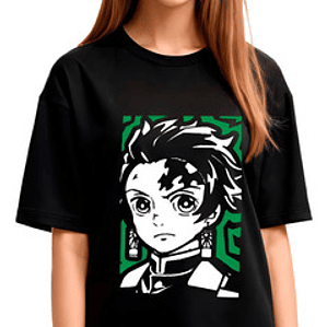 Polera Tanjiro Kamado Kimetsu No Yaiba Anime Grafimax