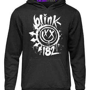 Polerón Hombre Blink 182 Negro Míºsica Grafimax