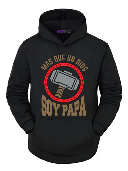 Polerón Más Que Un Dios Soy Papá Superheroe Padre - Grafimax 1