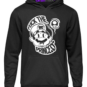 Poleron Mario Fck The Princess Oversize Videojuegos Grafimax