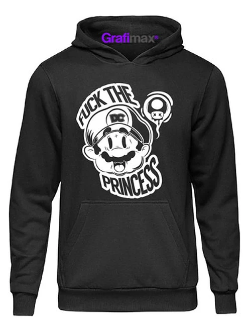 Poleron Mario Fck The Princess Oversize Videojuegos Grafimax 1