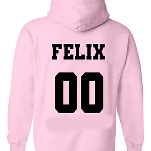 Poleron Rosa Stray Kids Felix K - Pop Míºsica Mujer Oversize Grafimax